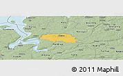 Savanna Style Panoramic Map of Aalestrup