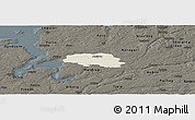 Shaded Relief Panoramic Map of Aalestrup, darken