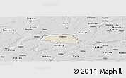 Shaded Relief Panoramic Map of Aalestrup, desaturated