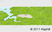 Shaded Relief Panoramic Map of Aalestrup, physical outside