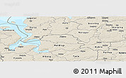 Shaded Relief Panoramic Map of Aalestrup