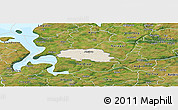 Shaded Relief Panoramic Map of Aalestrup, satellite outside