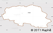 Classic Style Simple Map of Aalestrup, cropped outside