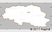 Gray Simple Map of Aalestrup, cropped outside