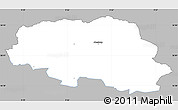 Gray Simple Map of Aalestrup, single color outside