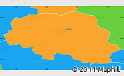 Political Simple Map of Aalestrup