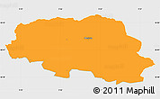 Political Simple Map of Aalestrup, single color outside