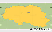 Savanna Style Simple Map of Aalestrup, single color outside