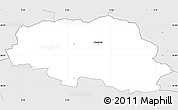 Silver Style Simple Map of Aalestrup