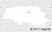 Silver Style Simple Map of Aalestrup, single color outside