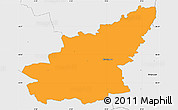 Political Simple Map of Bjerringbro, single color outside, borders and labels