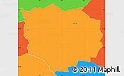 Political Simple Map of Fjends