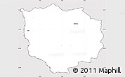Silver Style Simple Map of Fjends, cropped outside