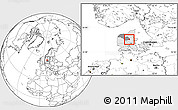 Blank Location Map of Hvorslev, highlighted country, highlighted parent region