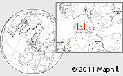 Blank Location Map of Hvorslev, highlighted parent region, within the entire country