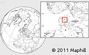 Blank Location Map of Hvorslev, highlighted parent region