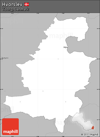 Gray Simple Map of Hvorslev