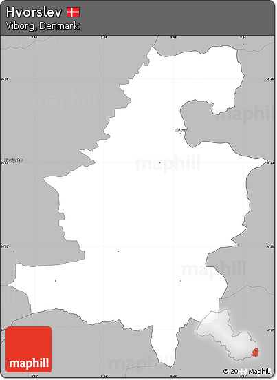 Gray Simple Map of Hvorslev