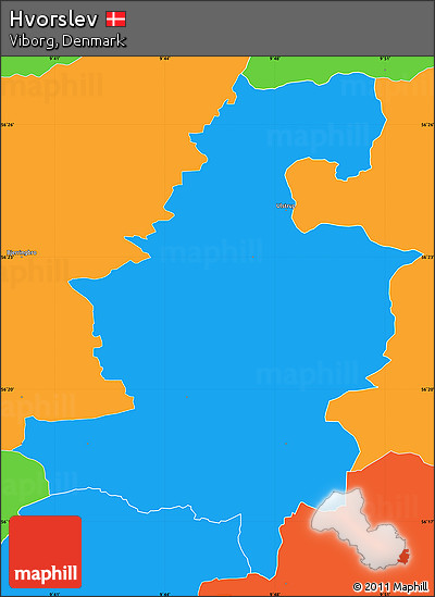 Political Simple Map of Hvorslev