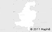 Silver Style Simple Map of Hvorslev