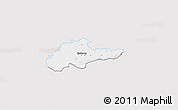 Silver Style 3D Map of Kjellerup, single color outside