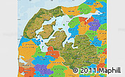 Satellite Map of Viborg, political outside