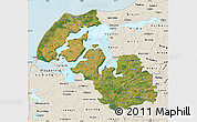 Satellite Map of Viborg, shaded relief outside