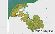 Satellite Map of Viborg, single color outside