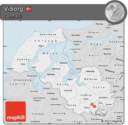 Silver Style Map of Viborg