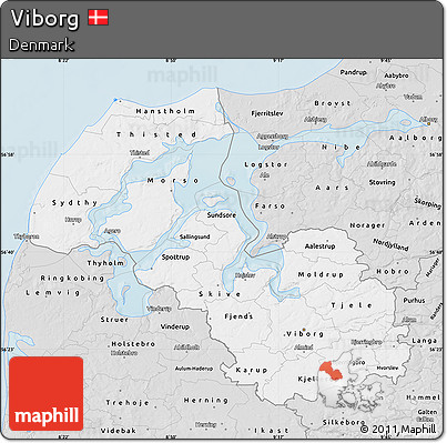 Silver Style Map of Viborg