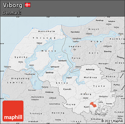 Silver Style Map of Viborg