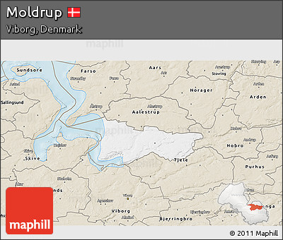 Classic Style 3D Map of Moldrup