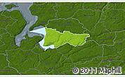 Physical 3D Map of Moldrup, darken