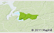 Physical 3D Map of Moldrup, lighten