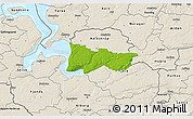 Physical 3D Map of Moldrup, shaded relief outside