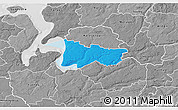 Political 3D Map of Moldrup, desaturated