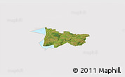 Satellite 3D Map of Moldrup, cropped outside