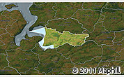 Satellite 3D Map of Moldrup, darken