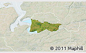 Satellite 3D Map of Moldrup, lighten