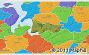 Satellite 3D Map of Moldrup, political outside