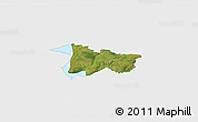 Satellite 3D Map of Moldrup, single color outside