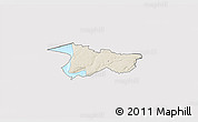 Shaded Relief 3D Map of Moldrup, cropped outside