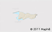 Shaded Relief 3D Map of Moldrup, single color outside