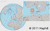 Gray Location Map of Moldrup, within the entire country
