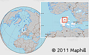 Gray Location Map of Moldrup, highlighted country