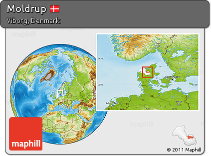 Physical Location Map of Moldrup, highlighted parent region