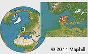 Satellite Location Map of Moldrup, highlighted parent region