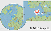 Savanna Style Location Map of Moldrup, highlighted country