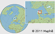 Savanna Style Location Map of Moldrup, highlighted parent region