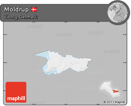 Gray Map of Moldrup, single color outside